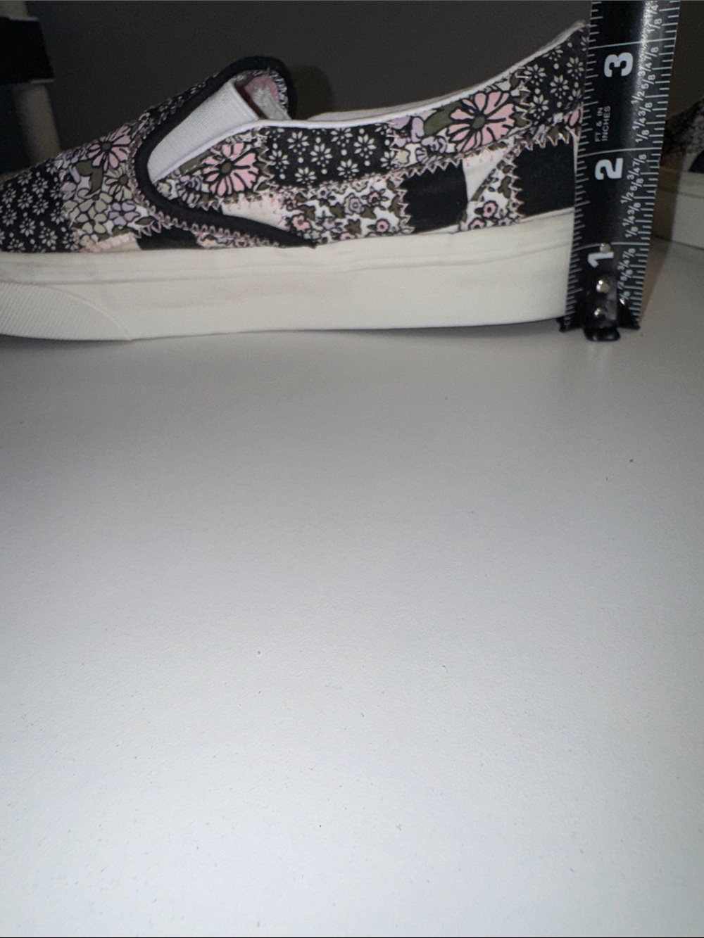 Vans Classic Slip-On Patchwork Floral Checkerboard Canvas Sneakers Size 8 - Picture 11 of 12
